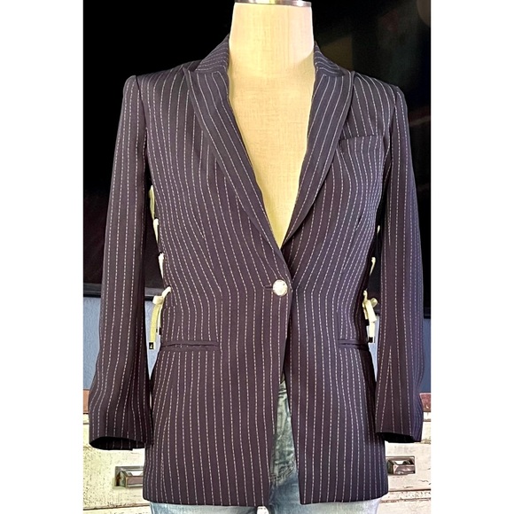 Veronica Beard Taylor Lace-Up Blazer 0 - Picture 1 of 15